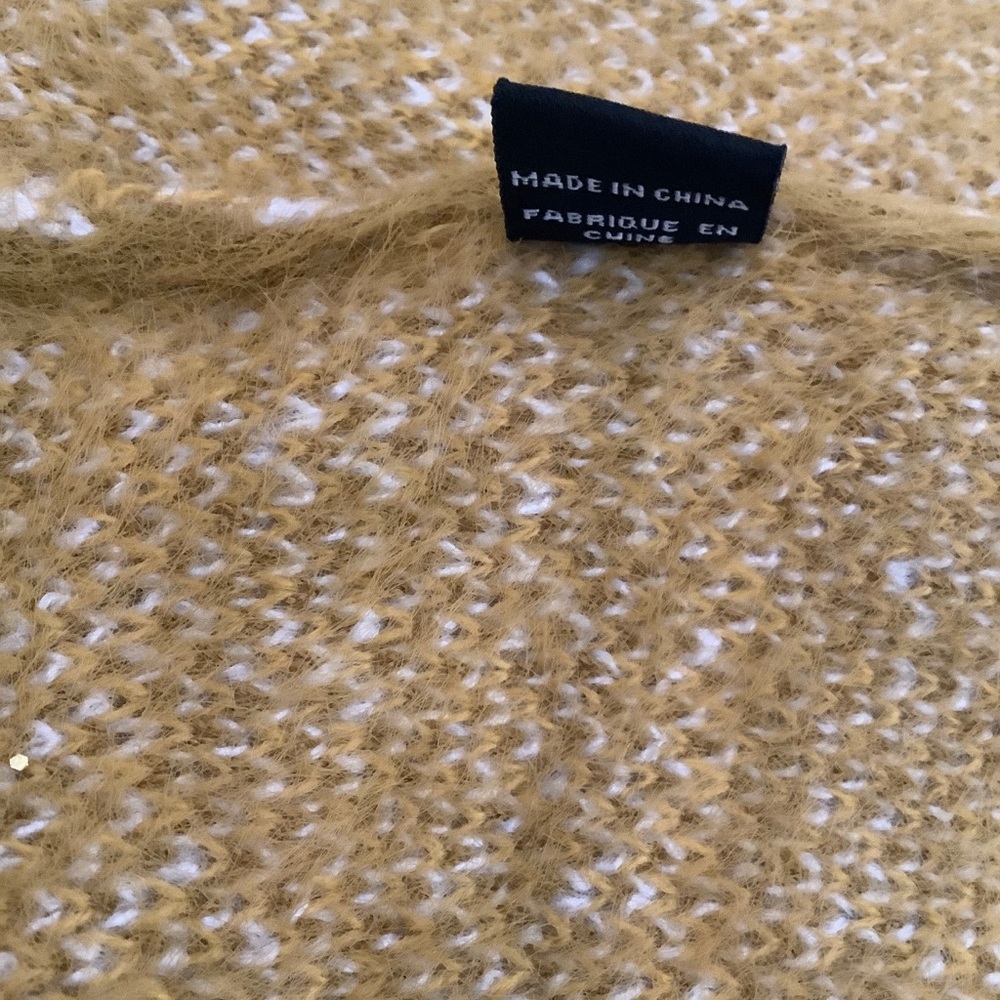 Anthropologie Yellow Windowpane Cardigan Sweater - Picture 7 of 8